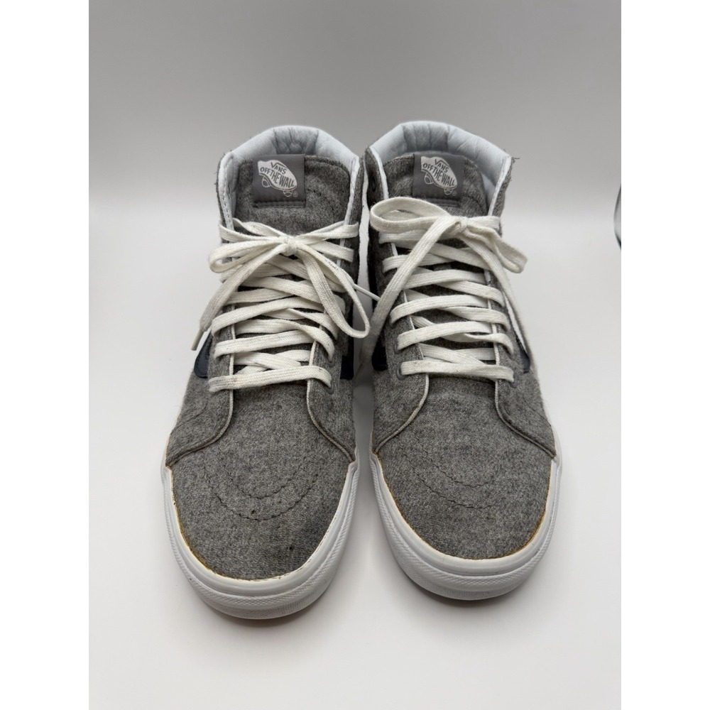 Vans Sk8-Hi Reissue Gray Wool Felt High Top Sneakers Mens Size 8.5 Skate Shoes